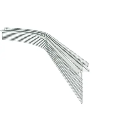 Subbelist rivbar buet LIAM 100 V 51mm venstre klar pvc