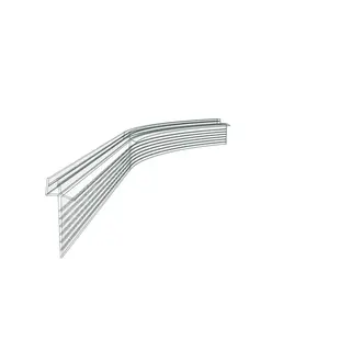 Subbelist rivbar buet LIAM 100 H 51mm høyre klar pvc