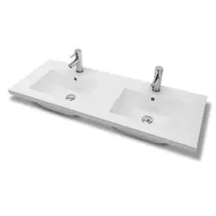 Servant ADA 120dbl mid 121x46x3,5cm porselen hvit