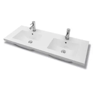 Servant ADA 120dbl mid 121x46x3,5cm porselen hvit