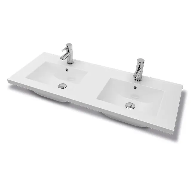 Servant ADA 120dbl mid 121x46x3,5cm porselen hvit 