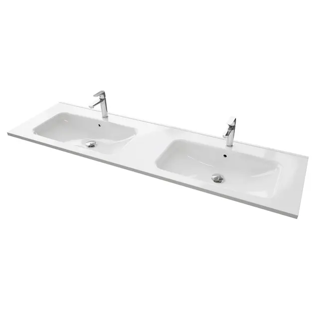 Servant INA 160dbl thin 160x46x2cm støpemarmor hvit 