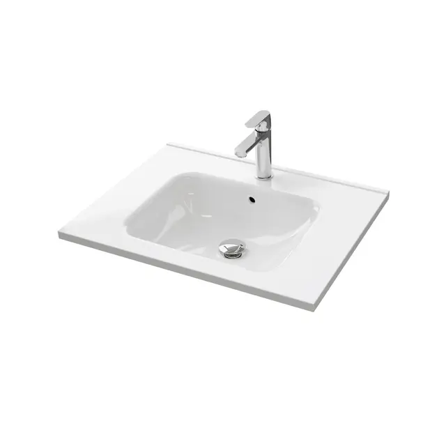 Servant INA 60 thin 60x46x2cm støpemarmor hvit 