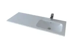 Servant INA 120 thin enkel H 120x46x2cm h&#248;yre st&#248;pemarmor hvit