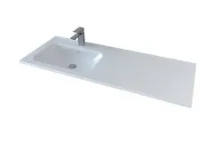 Servant INA 120 thin enkel V 120x46x2cm venstre st&#248;pemarmor hvit