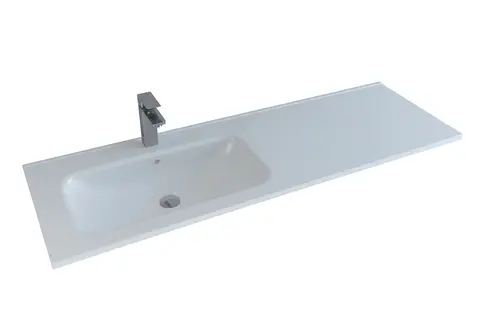 Servant INA 140 thin enkel V 140x46x2cm venstre st&#248;pemarmor hvit