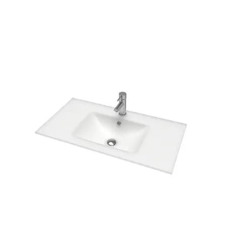 Servant LEA 90 90x46x1,5cm glass hvit matt