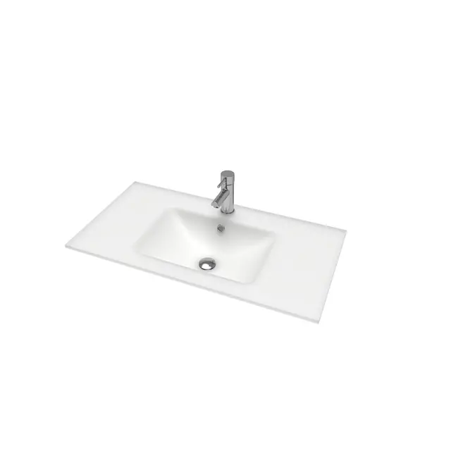 Servant LEA 90 90x46x1,5cm glass hvit matt 