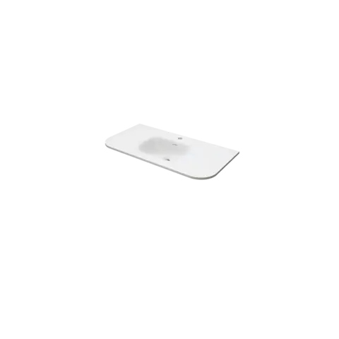 Servant NEA 90 rund 90x46x1,5cm solid surface hvit matt