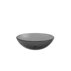 Bolleservant Vera sort glass Mål: Ø380x130mm