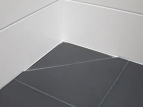 Gulvsluk tile PURUSCORNER ø75mm sideutløp flis