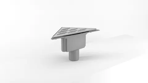 Gulvsluk twist PURUSCORNER ø75mm krom bunnutløp