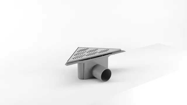 Gulvsluk twist PURUSCORNER ø75mm krom sideutløp 