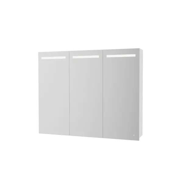 Speilskap Ida 100 100x80x15cm led-lys stikk hvit matt lakk 