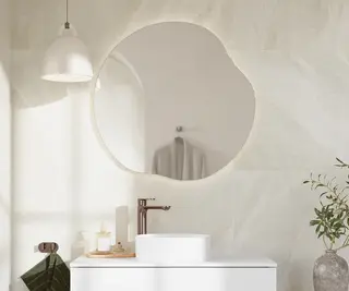 Speil MAYA Ø80 led-lys organisk