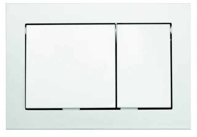 Betjeningsplate toalett TECEbase hvit plast double flush 