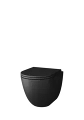 Toalett vegg VELO soft close sete sort matt